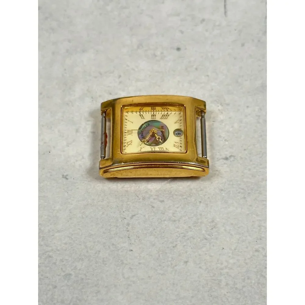 VTG Beverly Hills Polo Club Watch 24mm Square Date MOP Dial New Battery